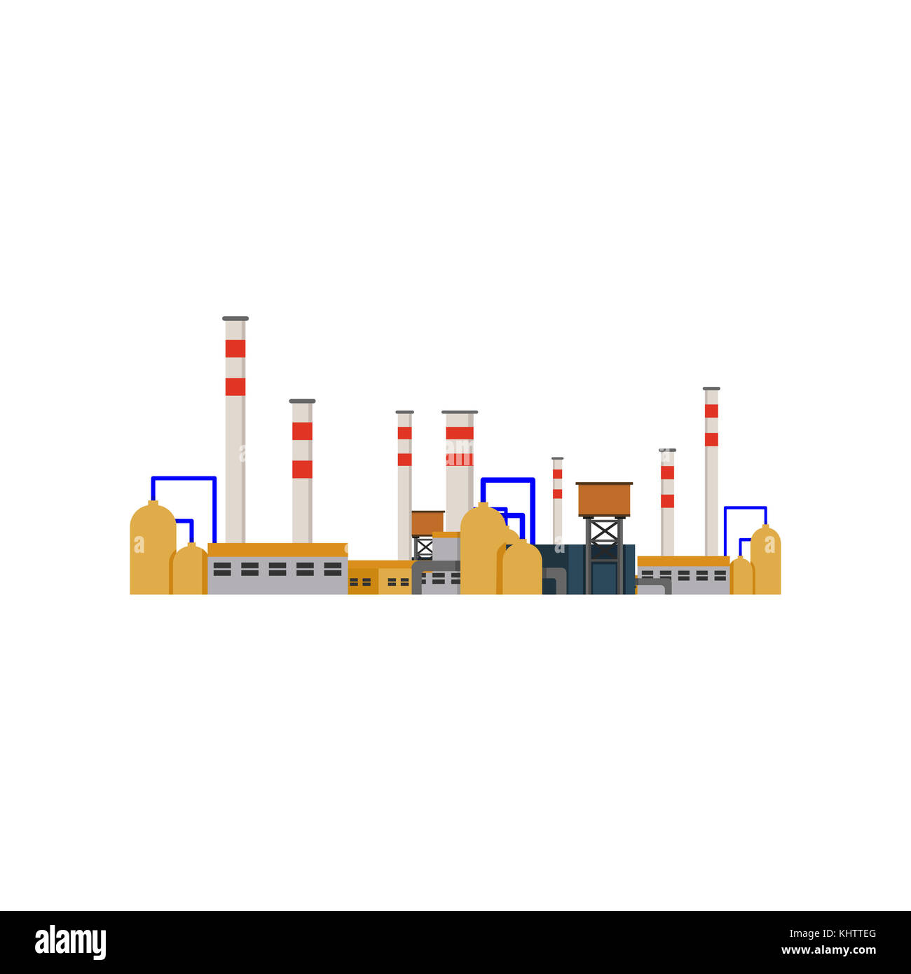Factory Industrial Buildings Power plants vector Stock Photo - Alamy
