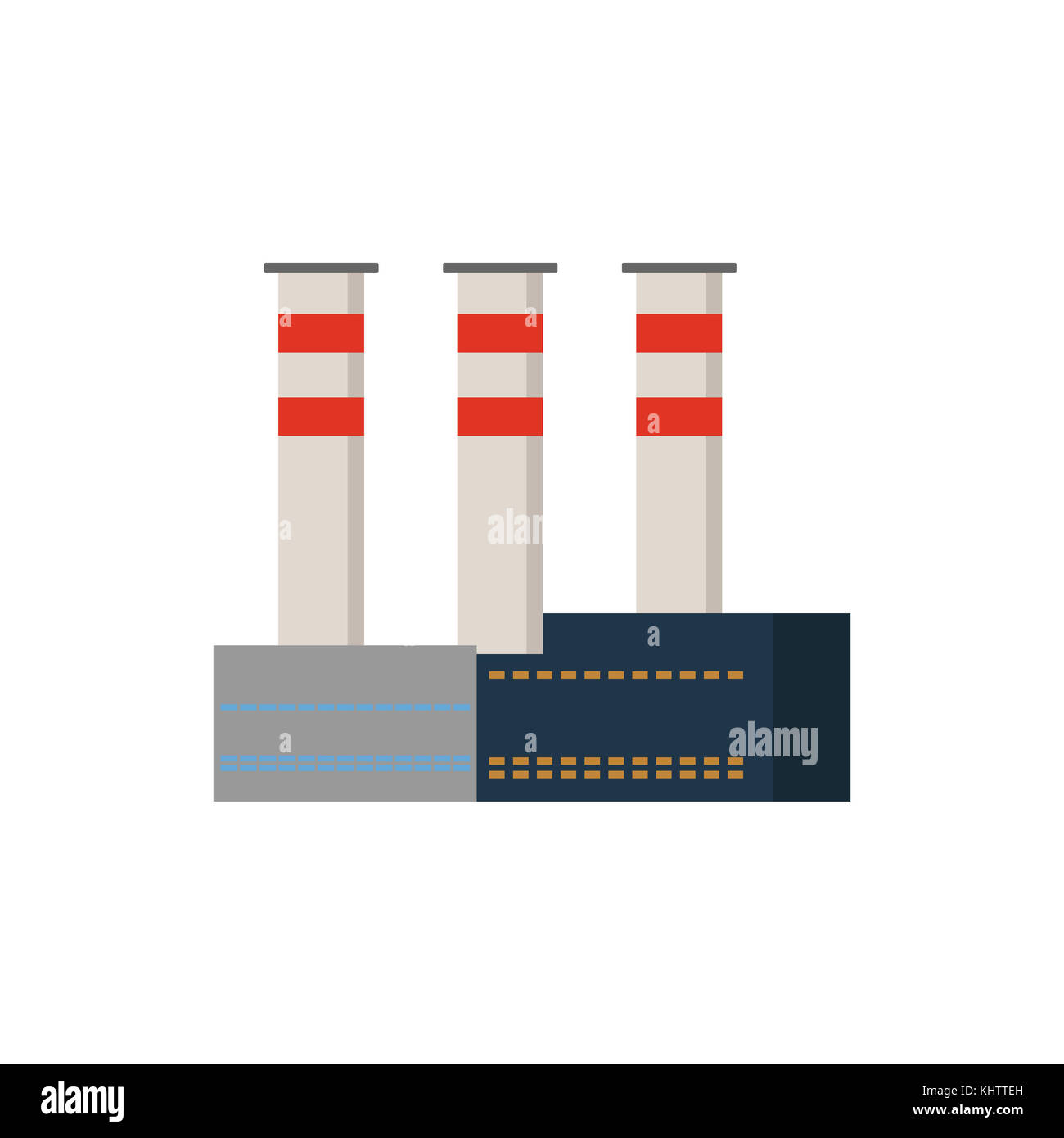 Factory Industrial Buildings Power plants vector Stock Photo - Alamy