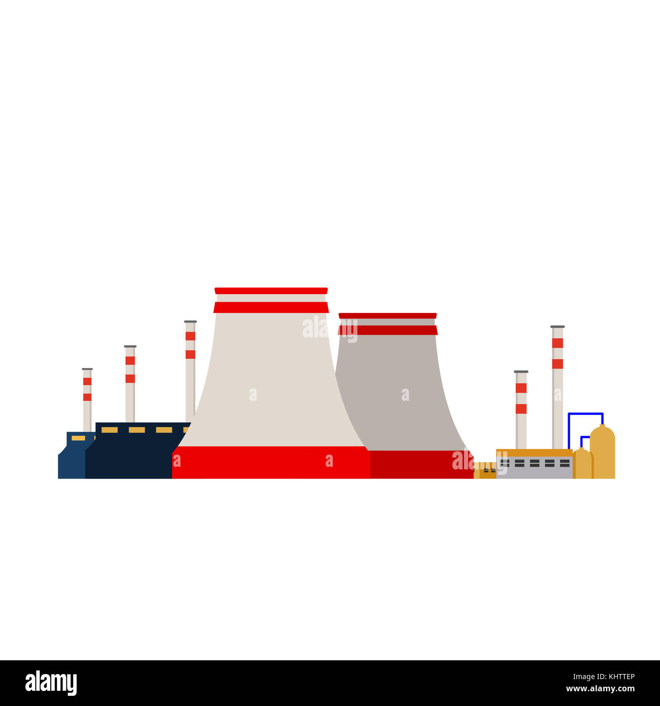 Factory Industrial Buildings Power plants vector Stock Photo - Alamy