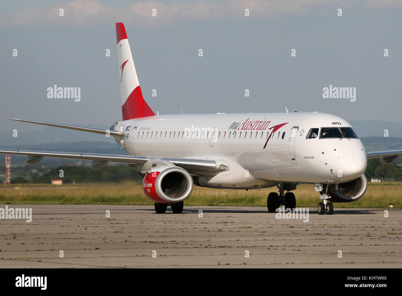 Stuttgart, Germany – Summer, 2017: An Embraer plane at Stuttgart ...