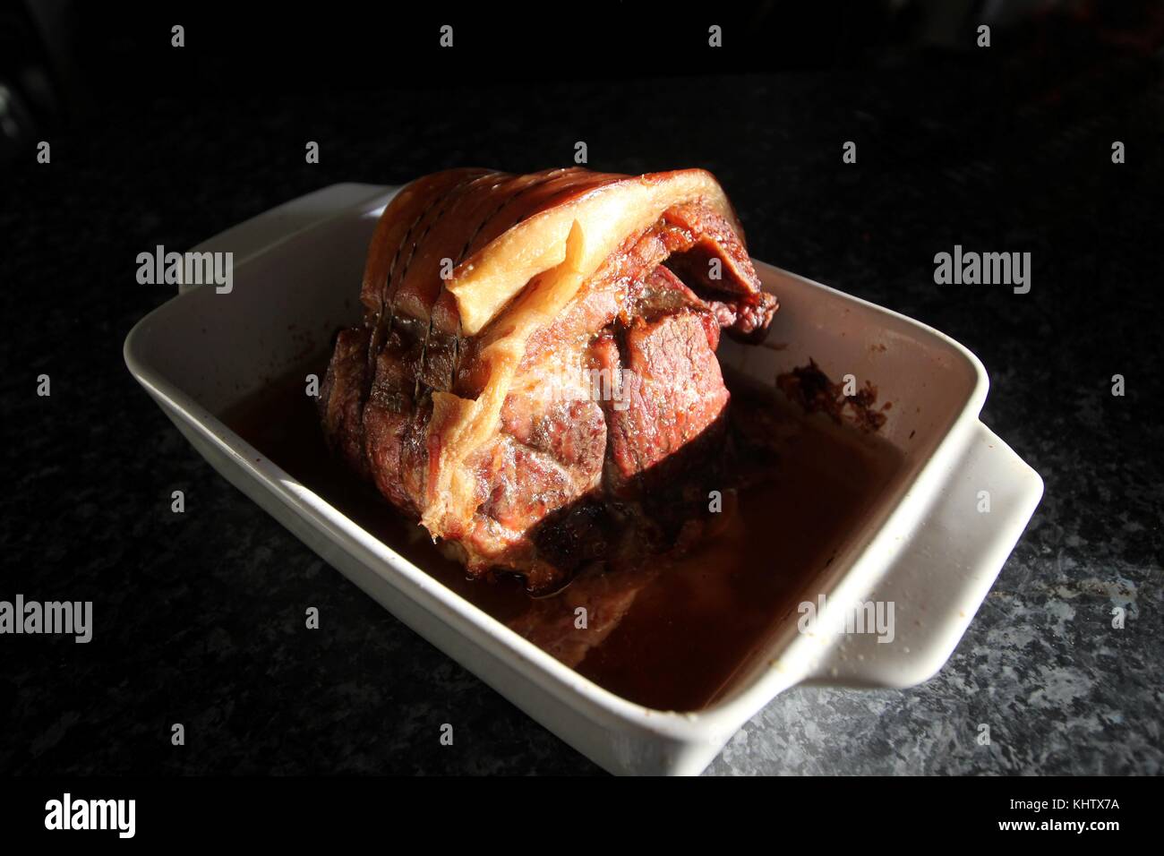 19 November 2017. Gloucestershire, England. Home cooked roasted pork