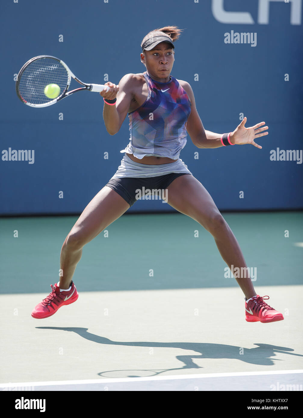 American junior tennis player CORI GAUFF (USA) playing ...