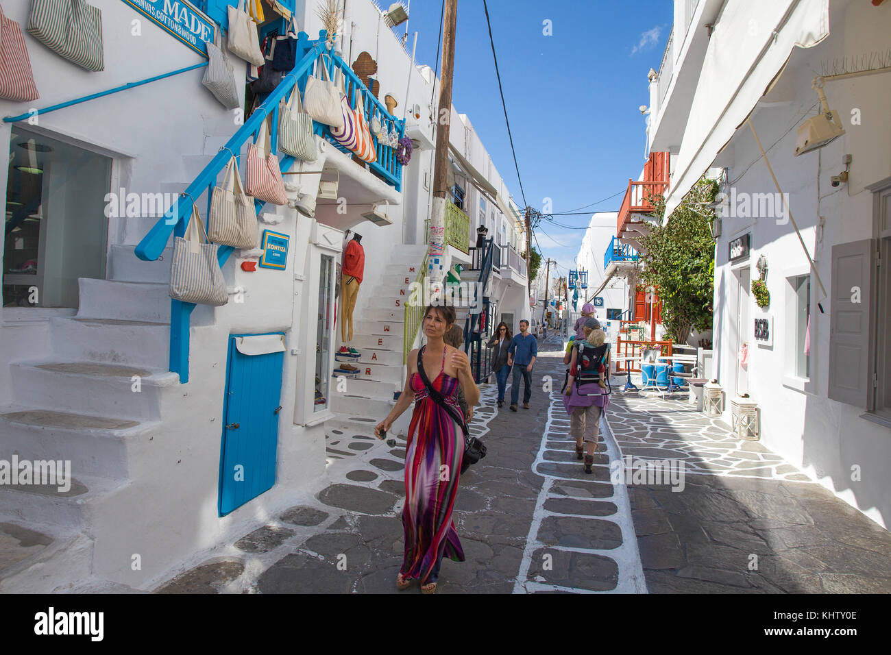 Mykonos town shops hi-res stock photography and images - Alamy