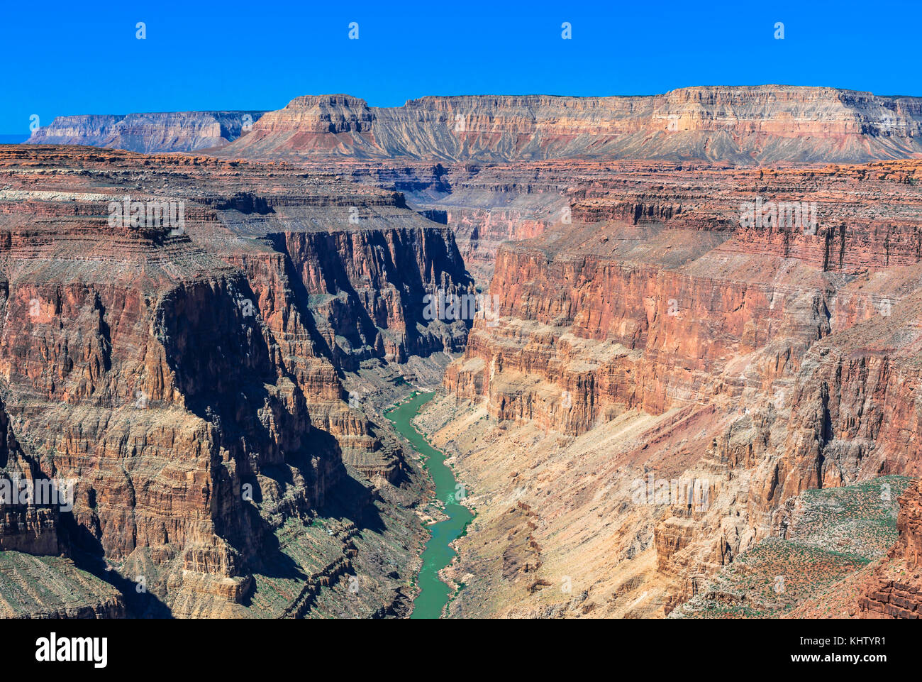 colorado river in the fishtail rapids area of grand canyon national park, arizona Stock Photo