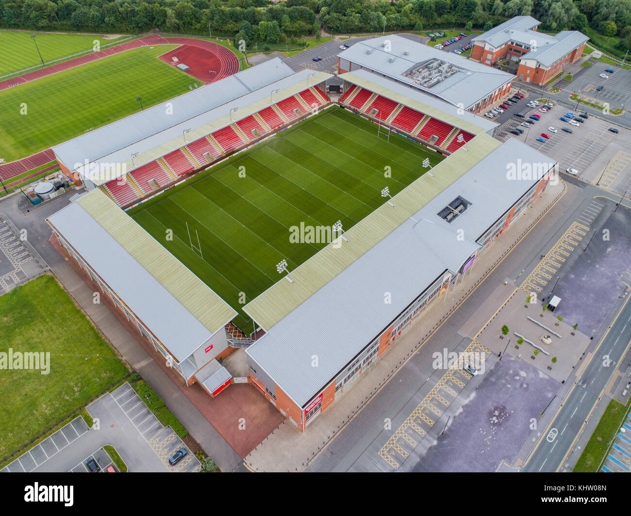 Leigh Sports Village in Leigh, Greater Manchester, England, UK Stock Photo