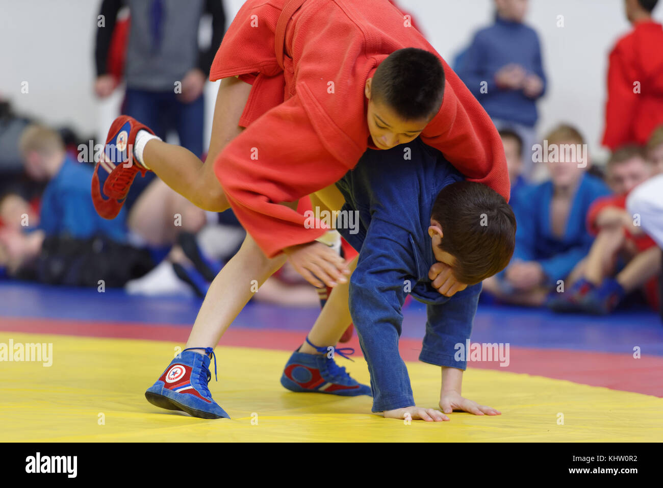 St. Petersburg, Russia November 19, 2017 Young athletes competes in