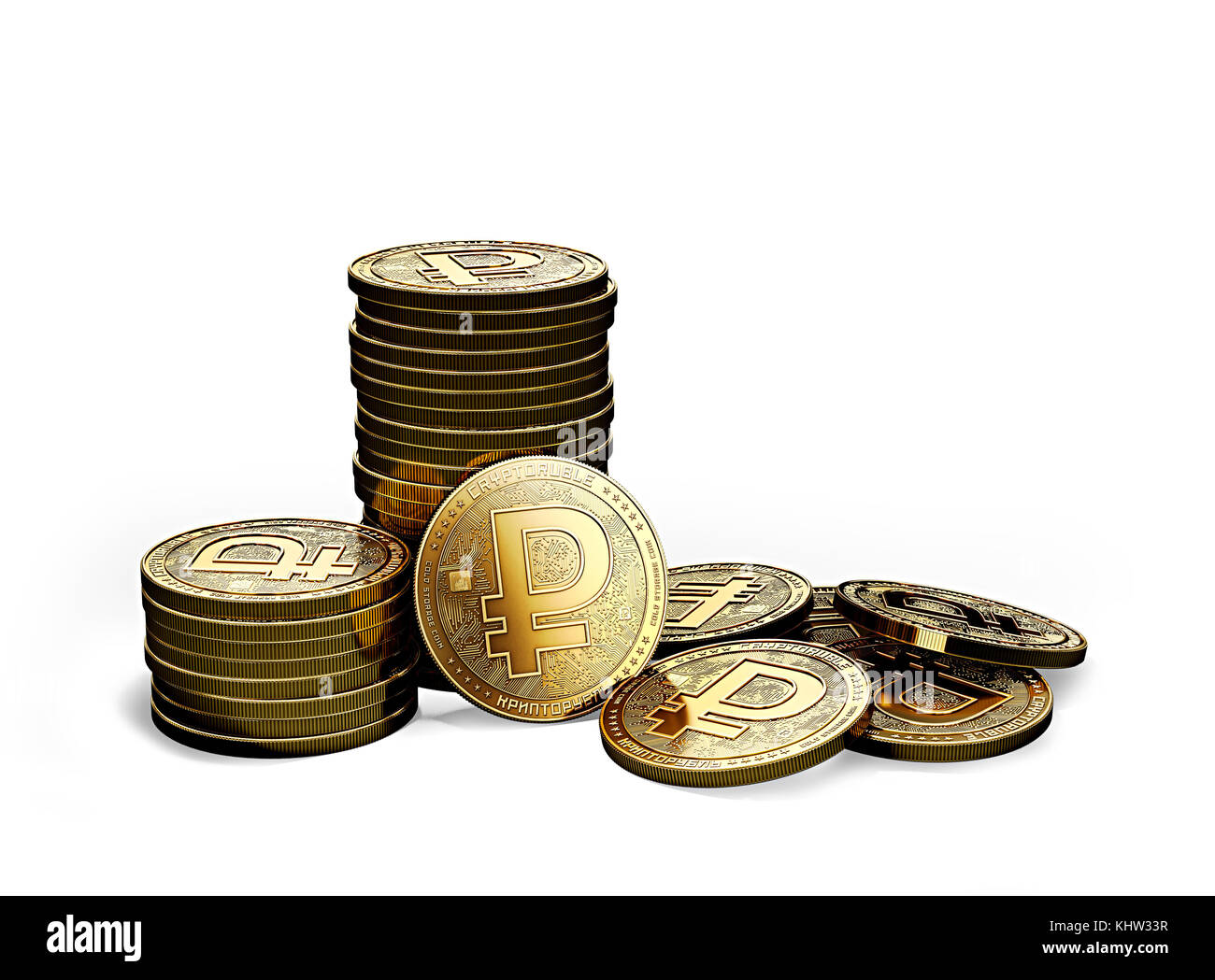 Golden coin stack stack hi-res stock photography and images - Alamy