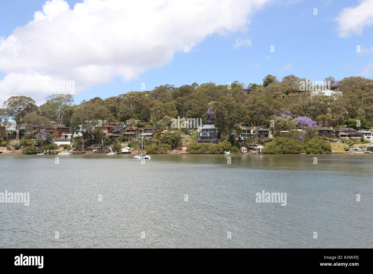 View from Como Pleasure Grounds looking across to waterfront houses in