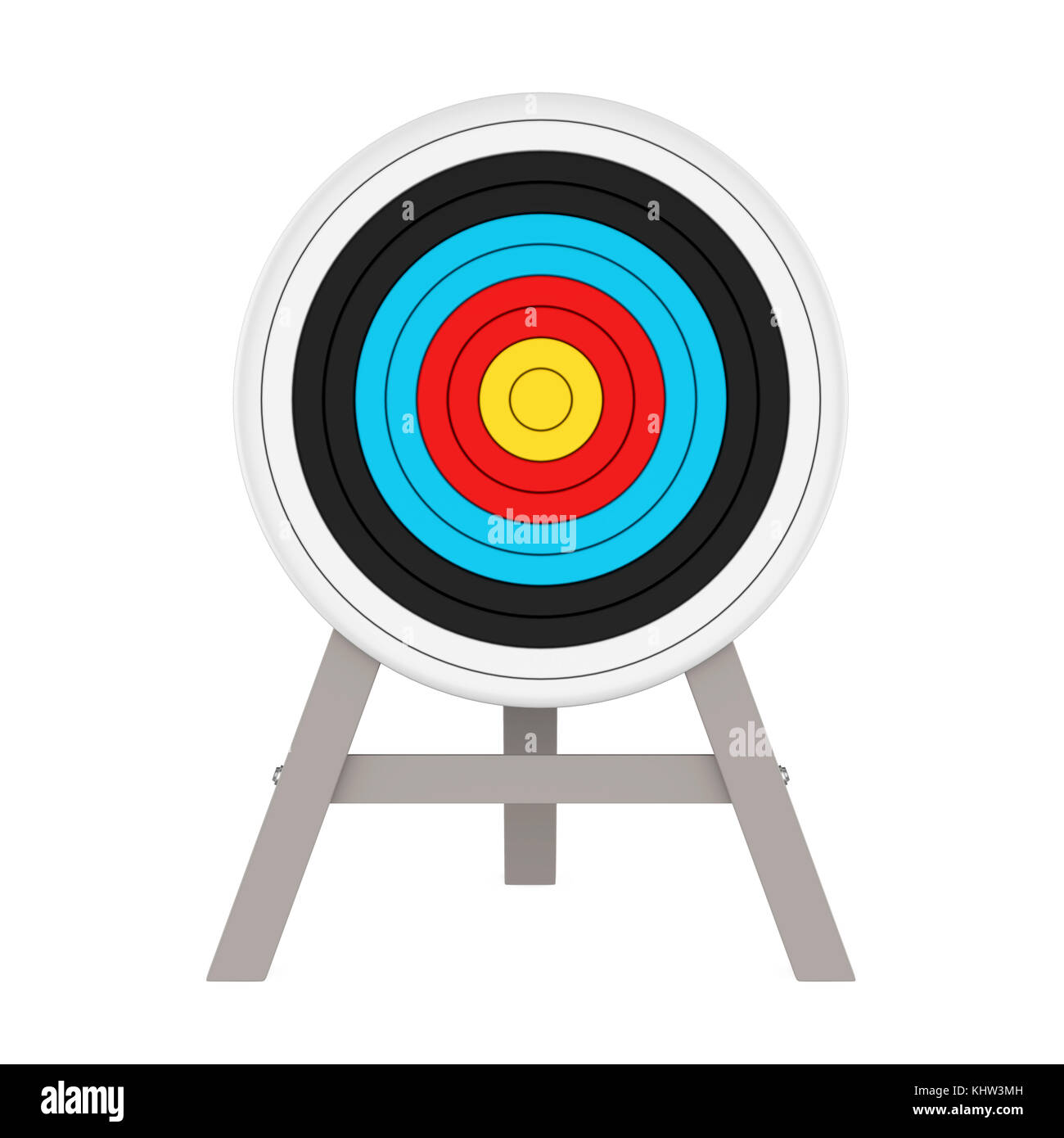 Archery Target Isolated Stock Photo