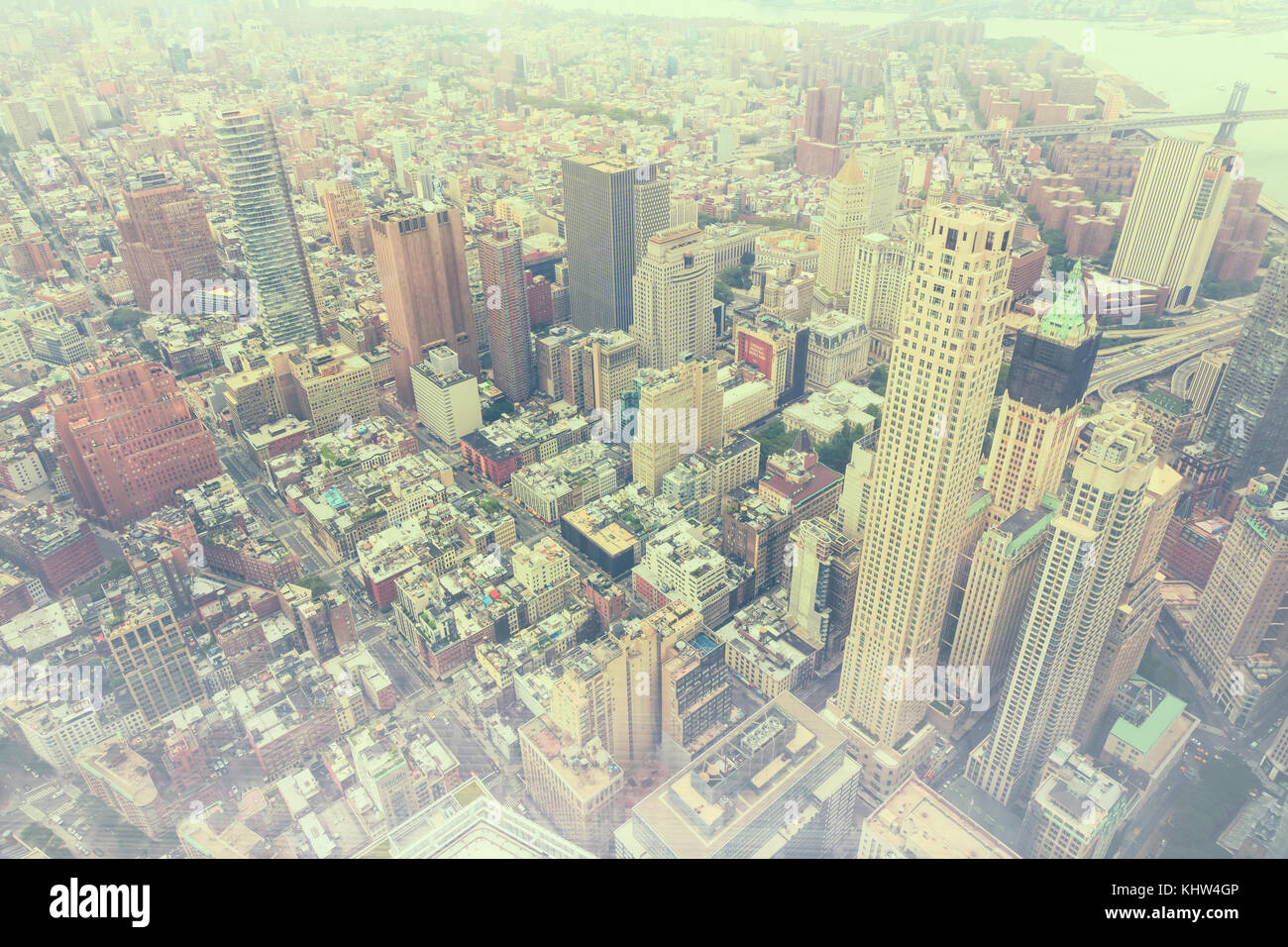 Downtown manhattan arial view hi-res stock photography and images - Alamy