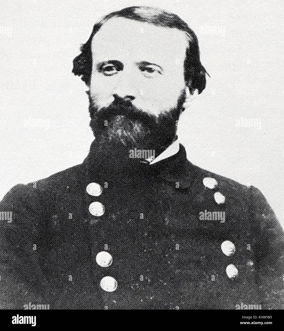 Photographic portrait of Thomas Jordan (1819-1895) Confederate general major operative in the network of spies during the American Civil War. Dated 19th Century Stock Photo - Alamy