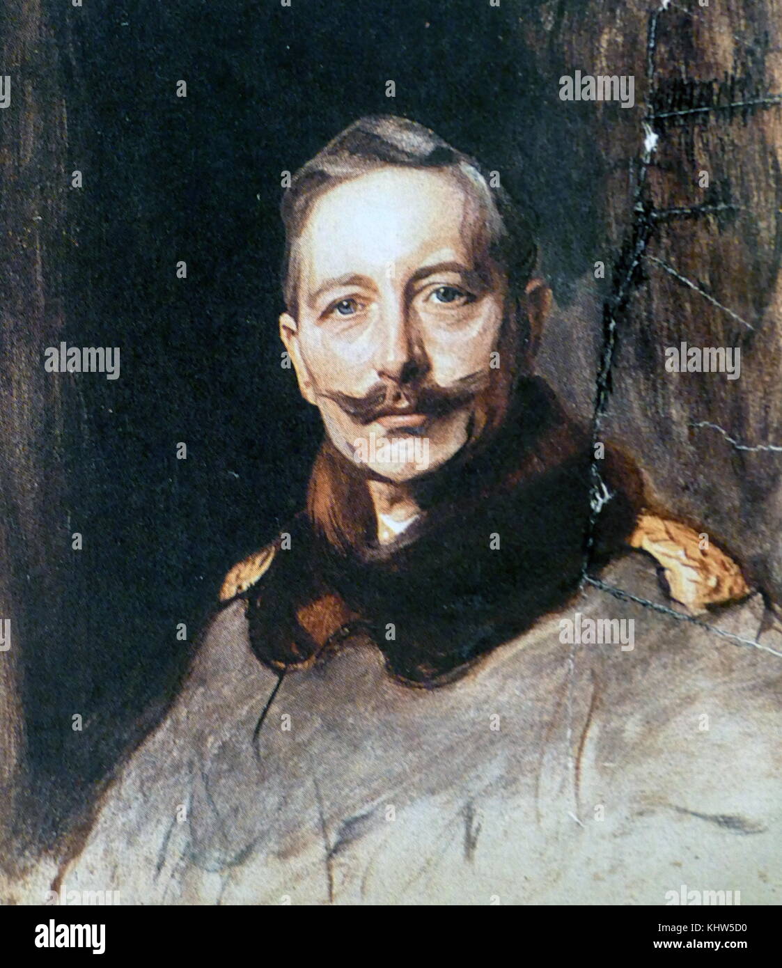 Portrait of Wilhelm II (1859-1941) the last German Emperor and King of Prussia. Dated 19th Century Stock Photo