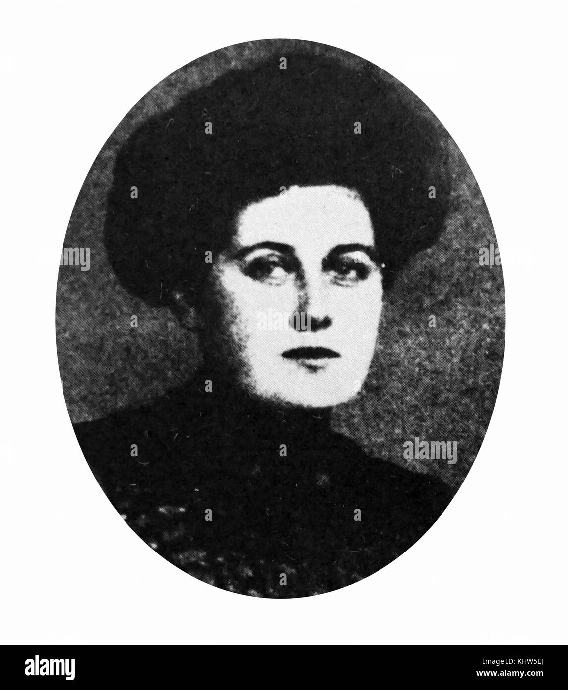 Photographic portrait of Anna Vyrubova (1884-1964) a lady-in-waiting, the best friend and confidante of Tsaritsa Alexandra Fyodorovna. Dated 20th Century Stock Photo