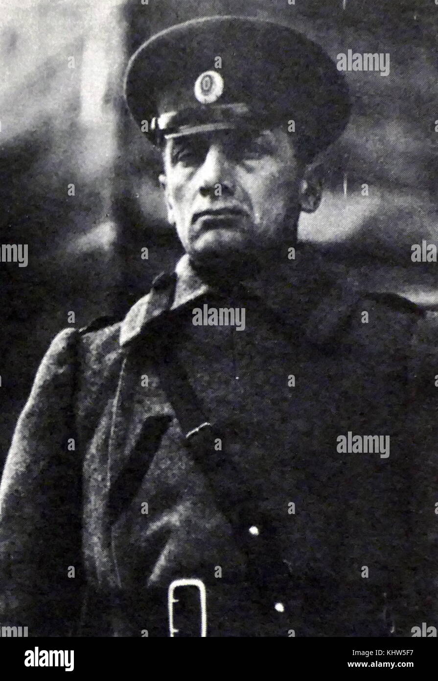 Photographic portrait of Alexander Kolchak (1874-1920) a Russian polar explorer and commander in the Imperial Russian Navy, who fought in the Russo-Japanese War and the First World War. Dated 20th Century Stock Photo