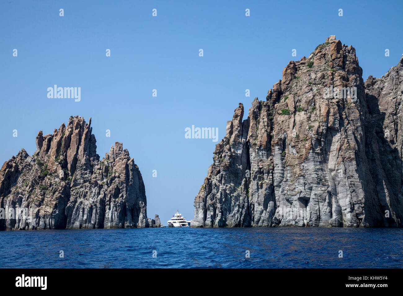 Sea at Panarea, Messina, Italy Stock Photo