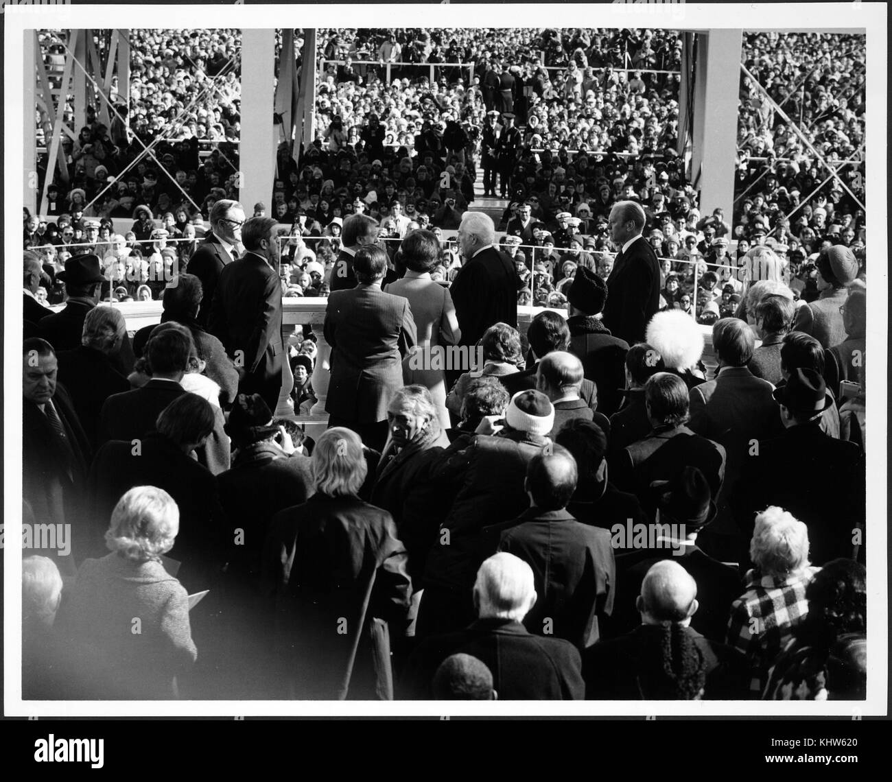 Photograph taken during the inauguration of President Jimmy Carter. Jimmy Carter (1924-) an American politician who served as the 39th President of the United States. Dated 20th Century Stock Photo