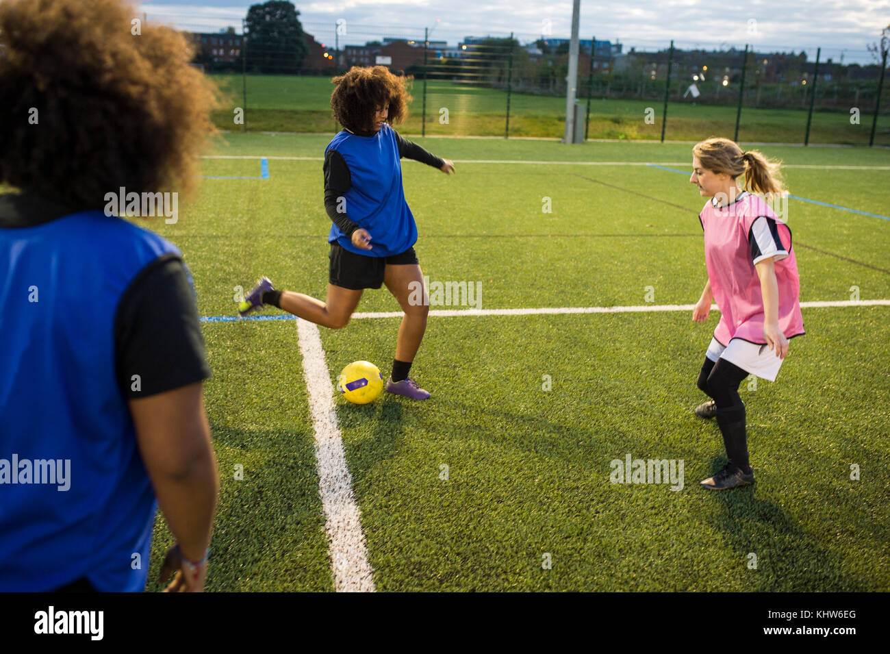 Women's football team practice, Hackney, East London, UK Stock Photo Alamy