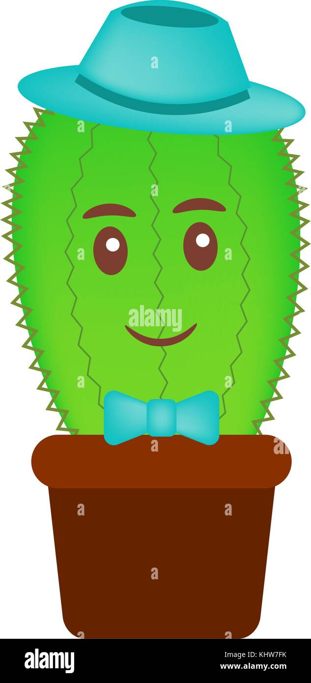 Cute cactus in a pot Stock Vector Image & Art - Alamy