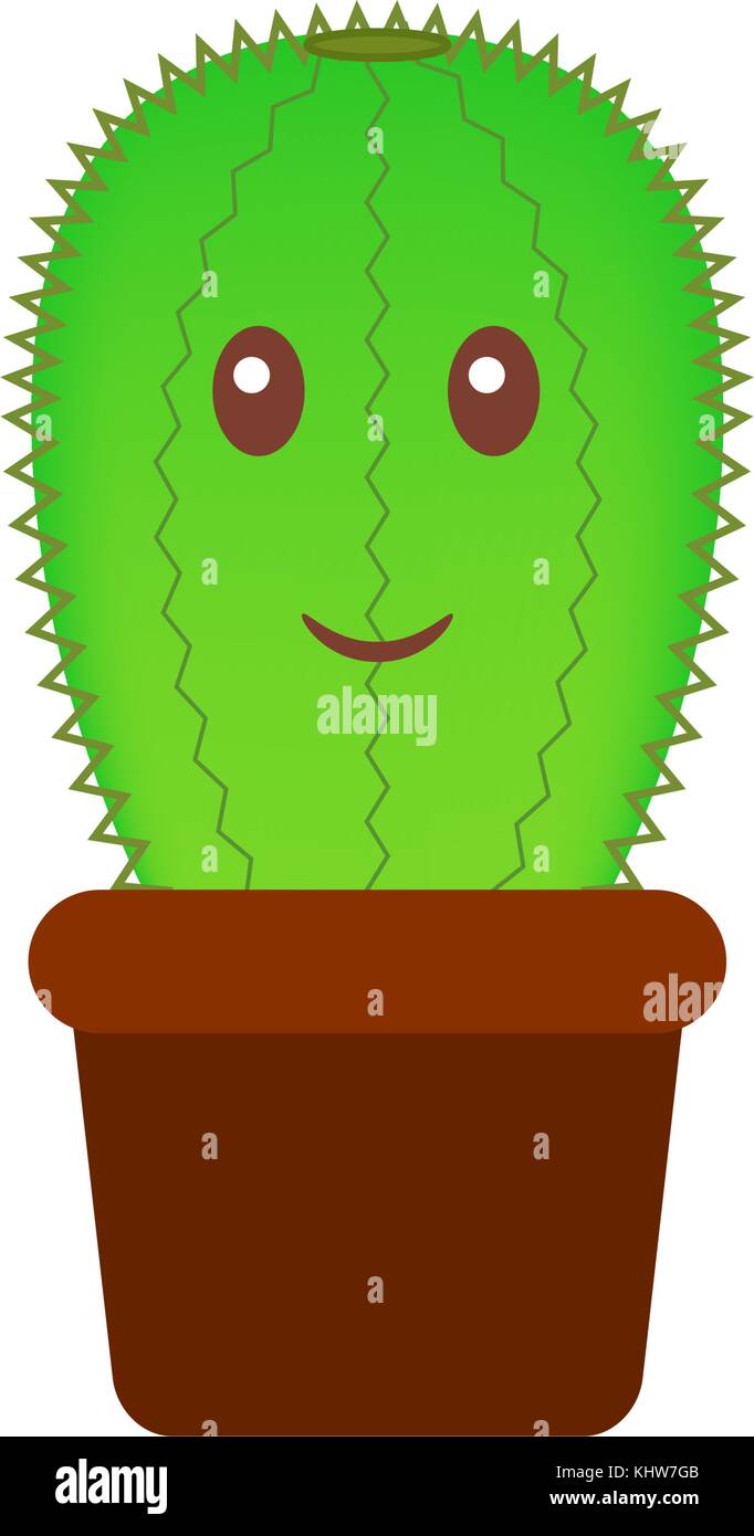 Cute cactus in a pot Stock Vector Image & Art - Alamy