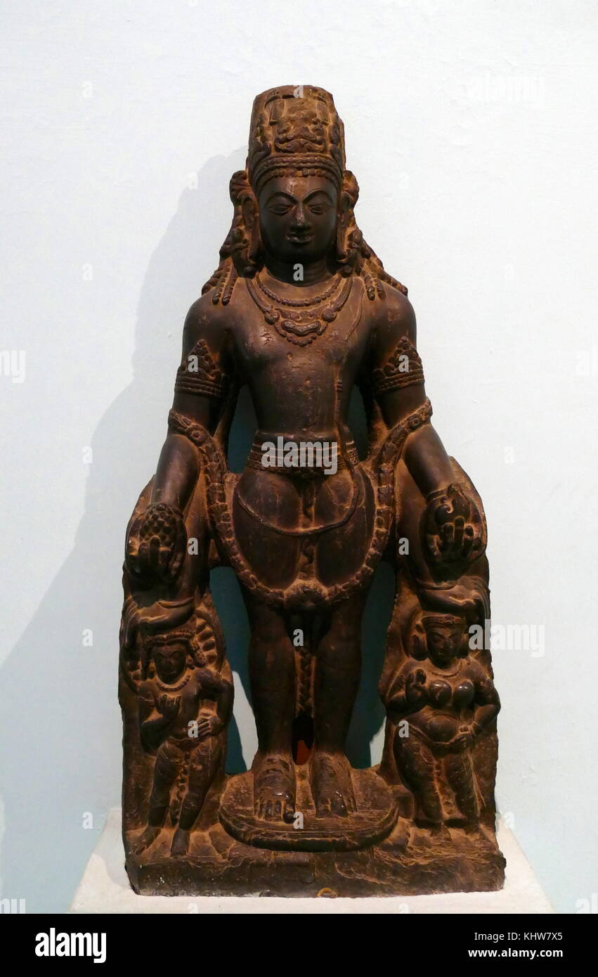 Stone statue depicting Vishnu, one of the principal deities of Hinduism