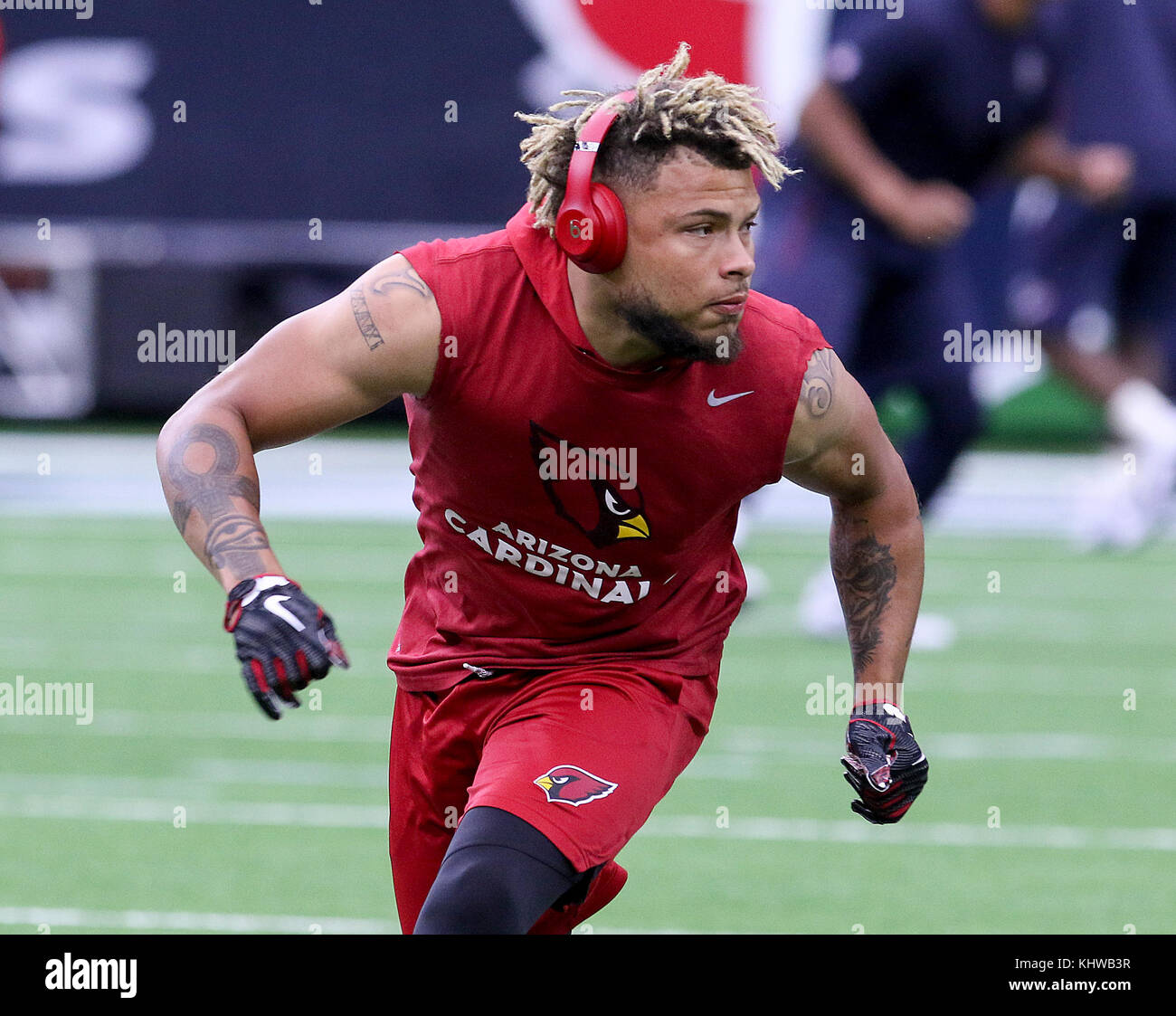 Houston Texans free safety Tyrann Mathieu gets ready for a play