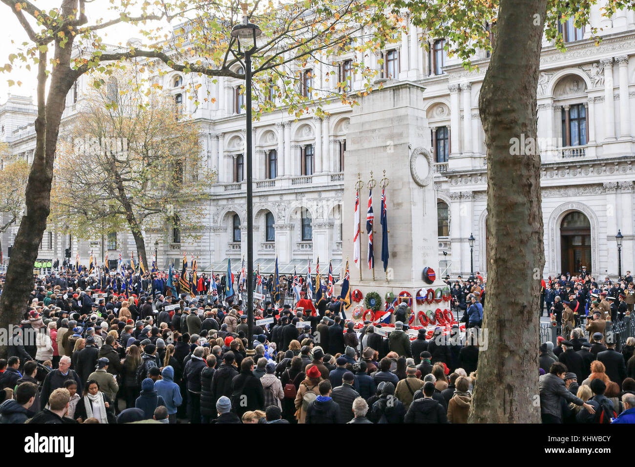 London UK. 19th November 2017. Annual ceremony  for Jewish Ex Servicemen and Women Whitehall was held at the Cenotaph in Whitehall to commemorate the sacrifices made in two world wars Credit: amer ghazzal/Alamy Live News Credit: amer ghazzal/Alamy Live News Stock Photo