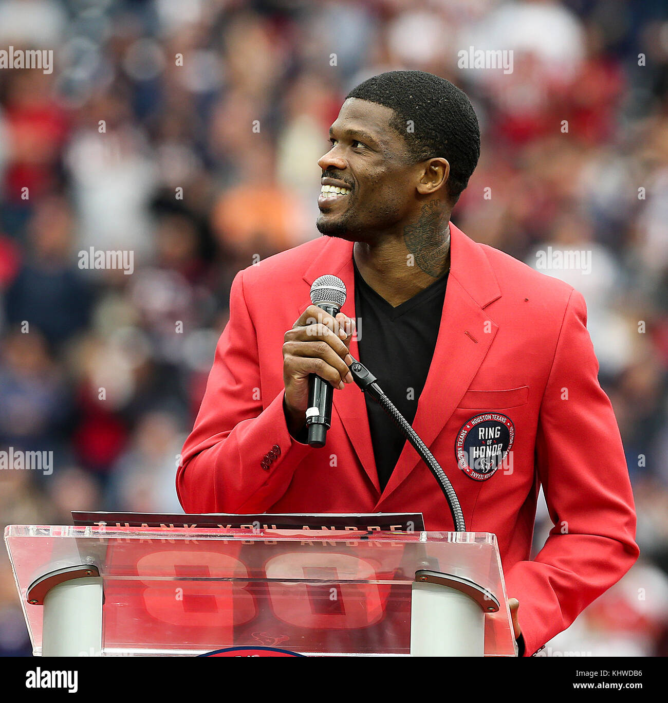 Houston, TX, USA. 19th Nov, 2017. Former Houston Texans wide receiver