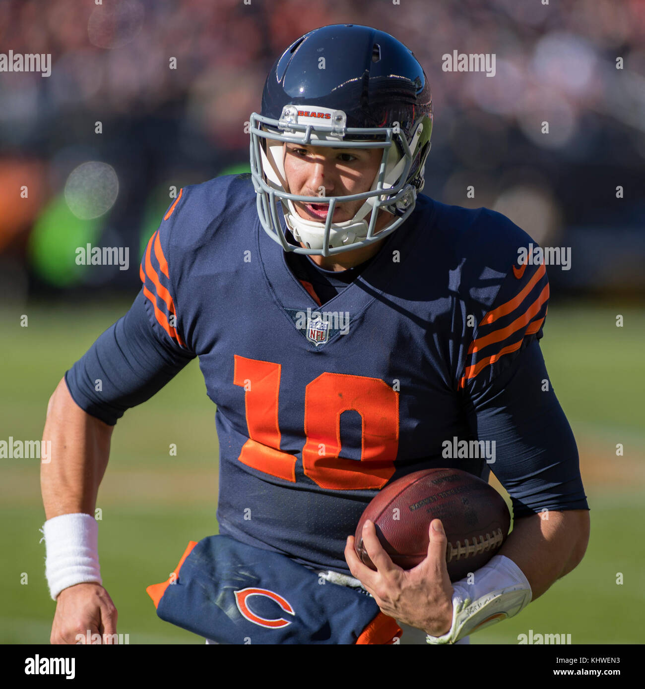 Chicago, Illinois, USA. 10th Sep, 2017. - Chicago Bears #29 Tarik Cohen in  action during the NFL Game between the Atlanta Falcons and Chicago Bears at  Soldier Field in Chicago, IL. Credit: