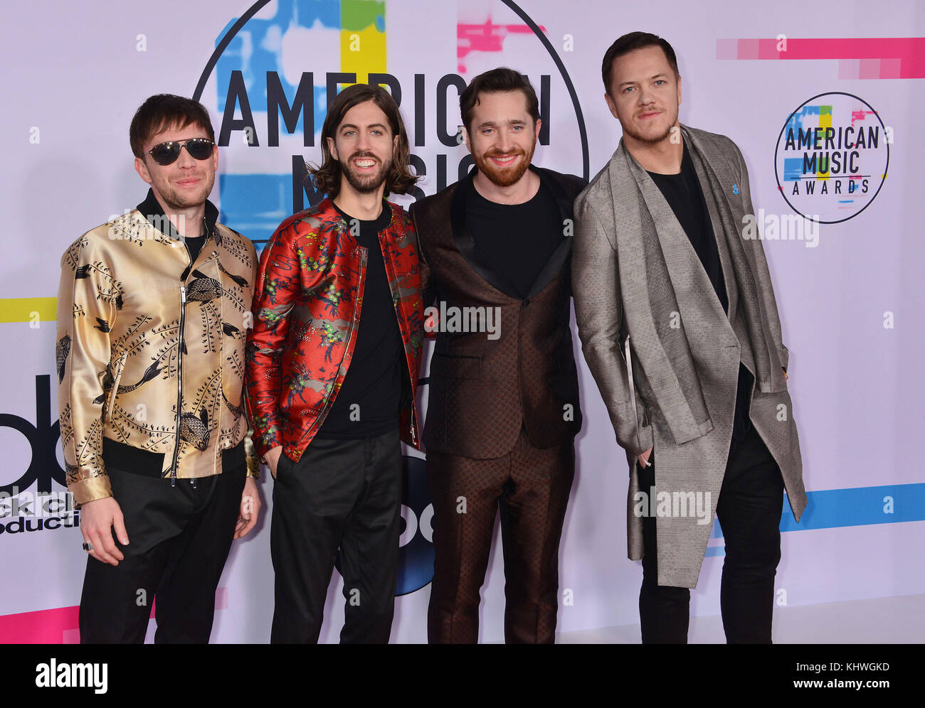 Los Angeles, USA. 19th Nov, 2017. Imagime Dragons arrives at the 2017 American Music Awards at Microsoft Theater on November 19, 2017 in Los Angeles, California Credit: Tsuni / USA/Alamy Live News Stock Photo