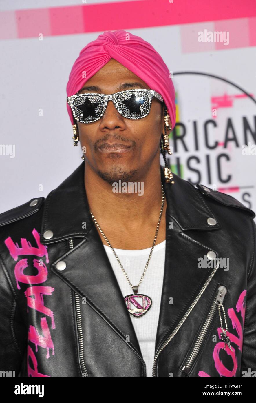 Nick Cannon at arrivals for 2017 American Music Awards (AMAs) - Arrivals, Microsoft Theater, Los Angeles, CA November 19, 2017. Photo By: Elizabeth Goodenough/Everett Collection Stock Photo