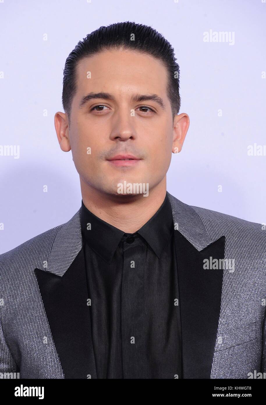 Los Angeles, CA, USA. 19th Nov, 2017. G-Eazy at arrivals for 2017 American Music Awards (AMAs) - Arrivals, Microsoft Theater, Los Angeles, CA November 19, 2017. Credit: Elizabeth Goodenough/Everett Collection/Alamy Live News Stock Photo
