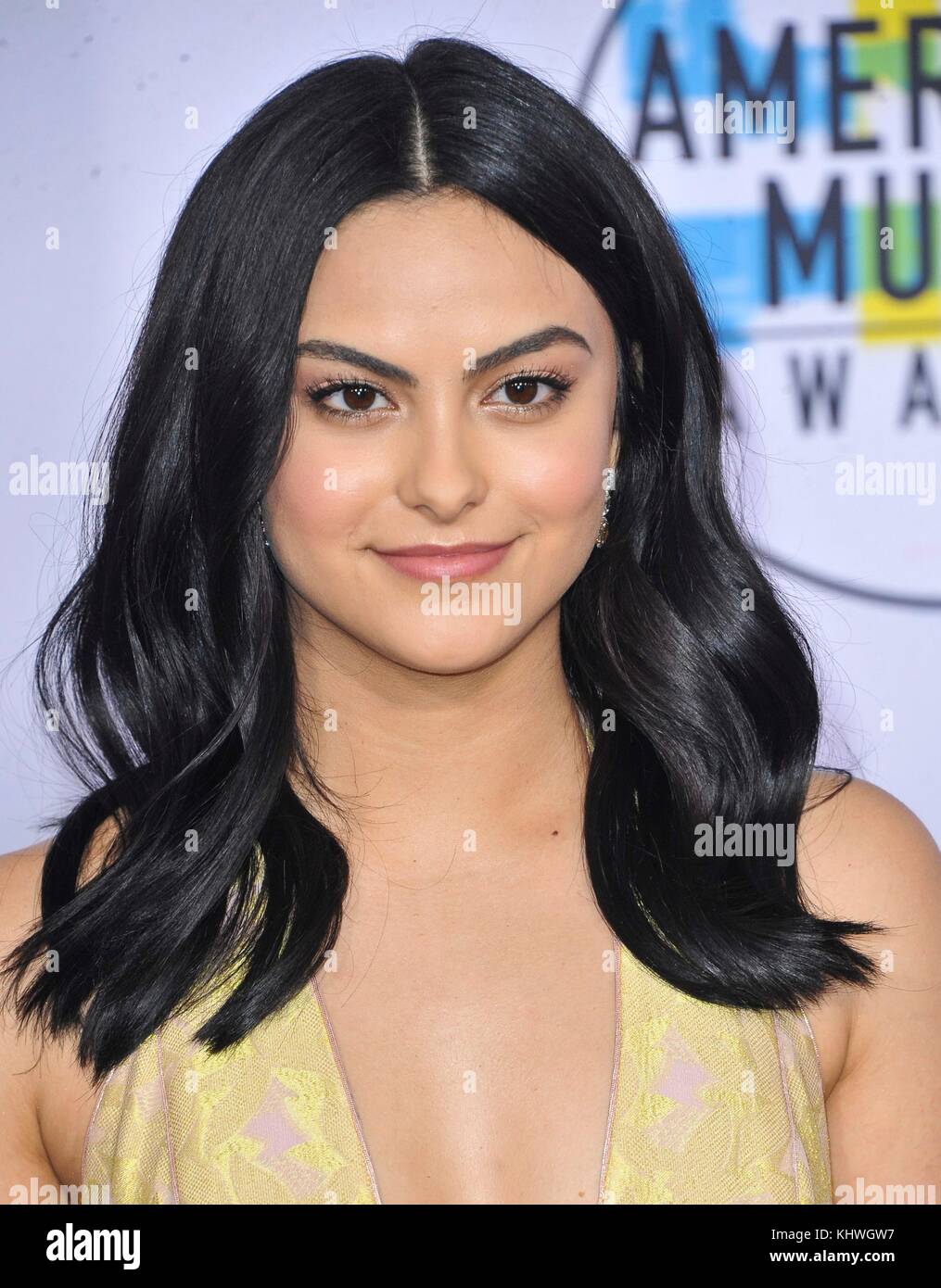Los Angeles, CA, USA. 19th Nov, 2017. Camila Mendes at arrivals for 2017 American Music Awards (AMAs) - Arrivals, Microsoft Theater, Los Angeles, CA November 19, 2017. Credit: Elizabeth Goodenough/Everett Collection/Alamy Live News Stock Photo