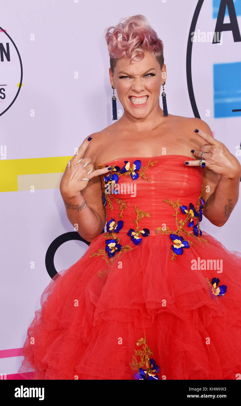 Los Angeles, USA. 19th Nov, 2017. Pink 102 arrives at the 2017 American Music Awards at Microsoft Theater on November 19, 2017 in Los Angeles, California Credit: Tsuni / USA/Alamy Live News Stock Photo