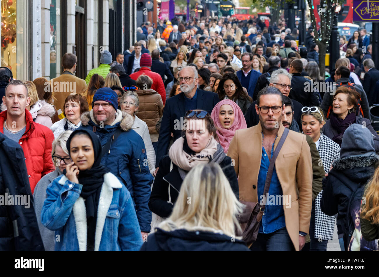Shoppers on Oxford Street, London England United Kingdom UK Stock Photo