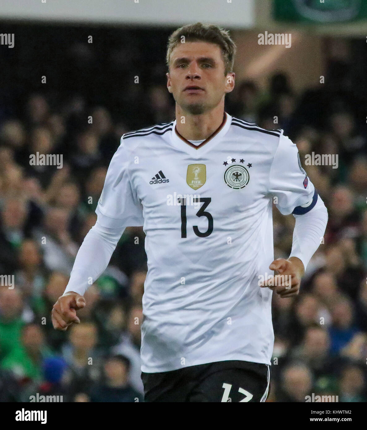Germany S Thomas Muller 13 In Action Against Northern Ireland At Windsor Park In Belfast 05 October 2017 Stock Photo Alamy