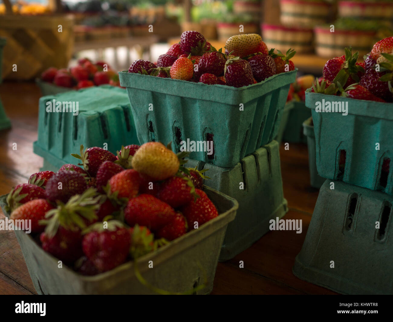 Baskets of Strawberries Stock Photo Alamy
