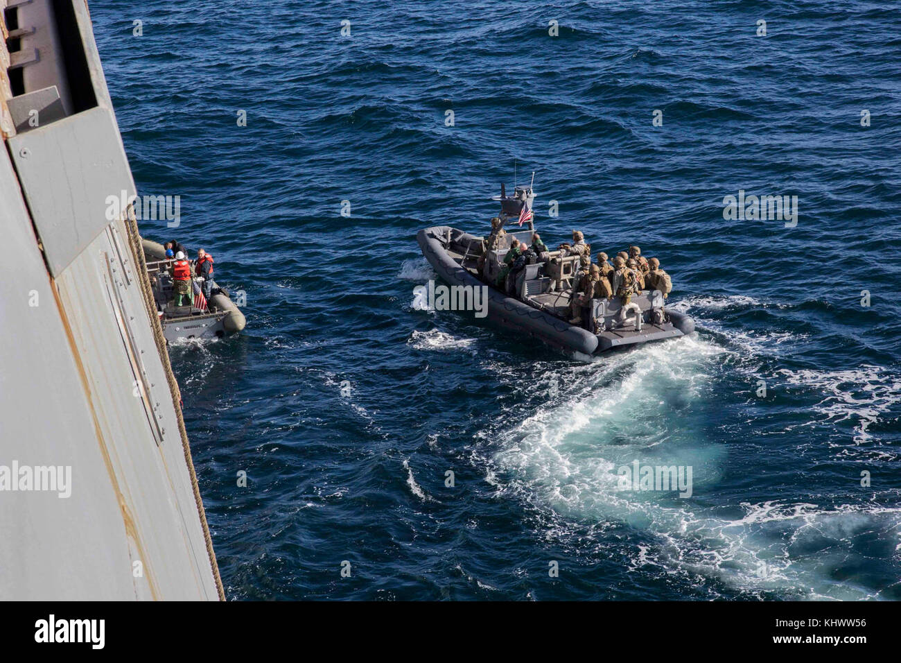 U.S. Marines with the Maritime Raid Force (MRF), 26th Marine ...