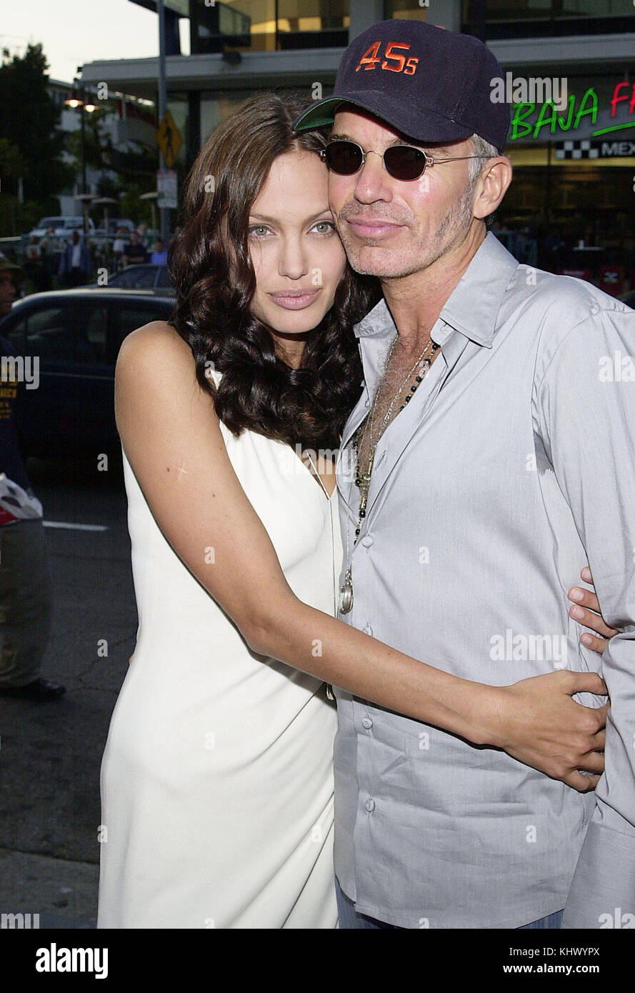 Angelina Jolie and husband Billy Bob Thornton arriving at The World Premiere of Original Sin at