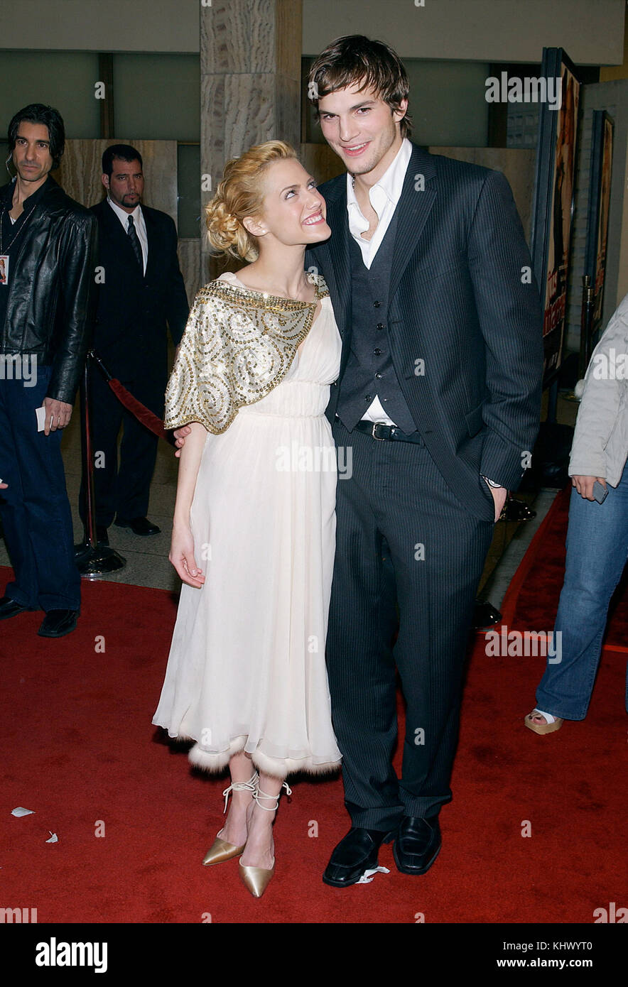 Brittany Murphy and Ashton Kutcher arriving the premiere of " Just