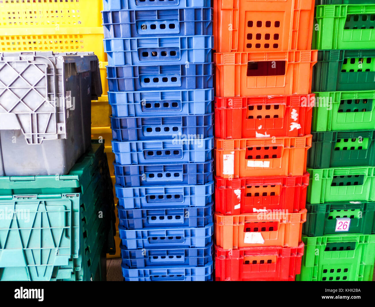 type of crate plastic box use to packaging product Stock Photo Alamy