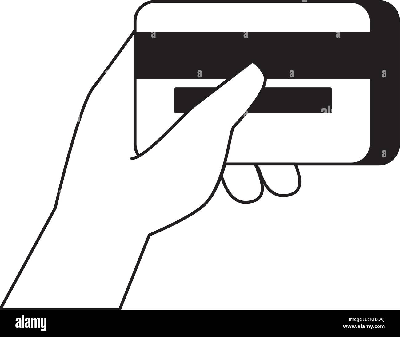 hand holding credit card banking online payment Stock Vector Image ...