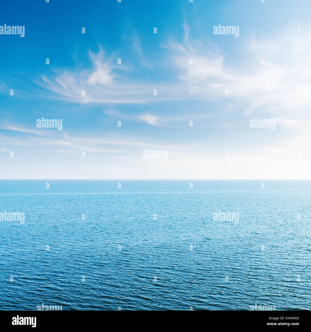 blue sky with clouds and sea Stock Photo - Alamy
