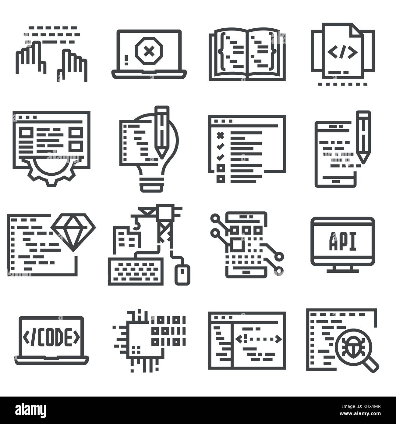 Programming icon hi-res stock photography and images - Alamy