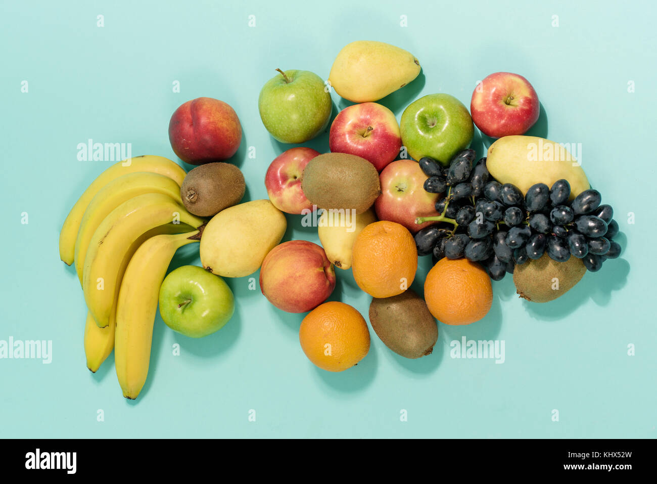 Mix fruits background.Fresh fruits close up.Healthy eating Stock Photo
