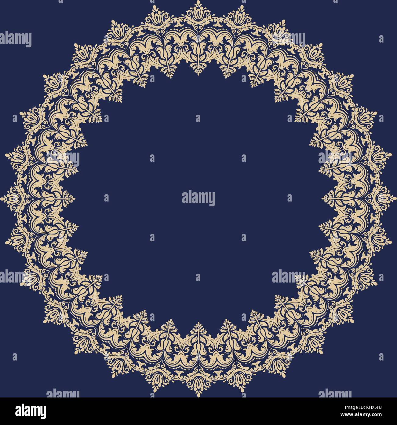 Floral Modern Vector Round Frame Stock Vector Image & Art - Alamy