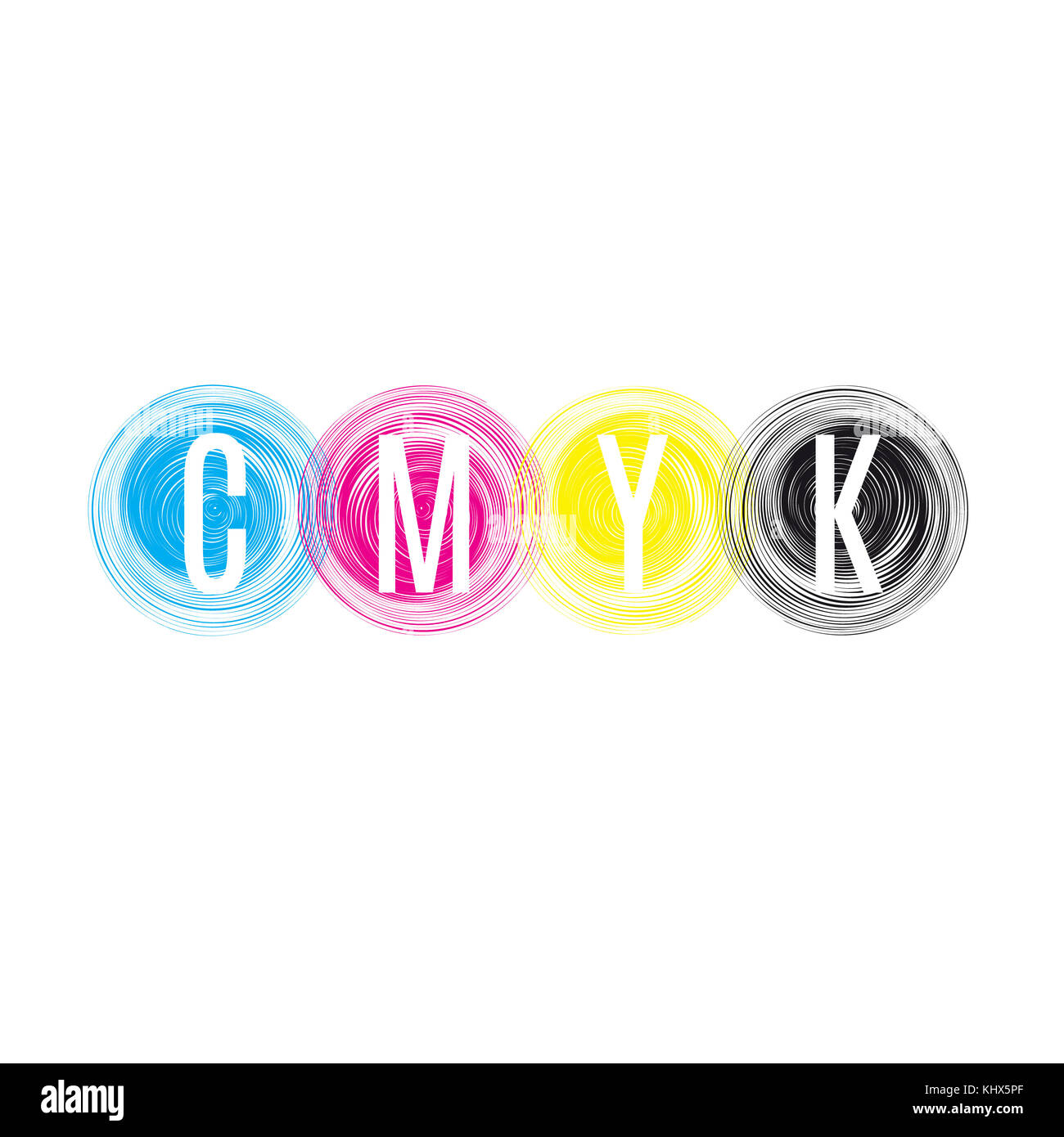 CMYK print abstract circles. Vector illustration Stock Photo - Alamy