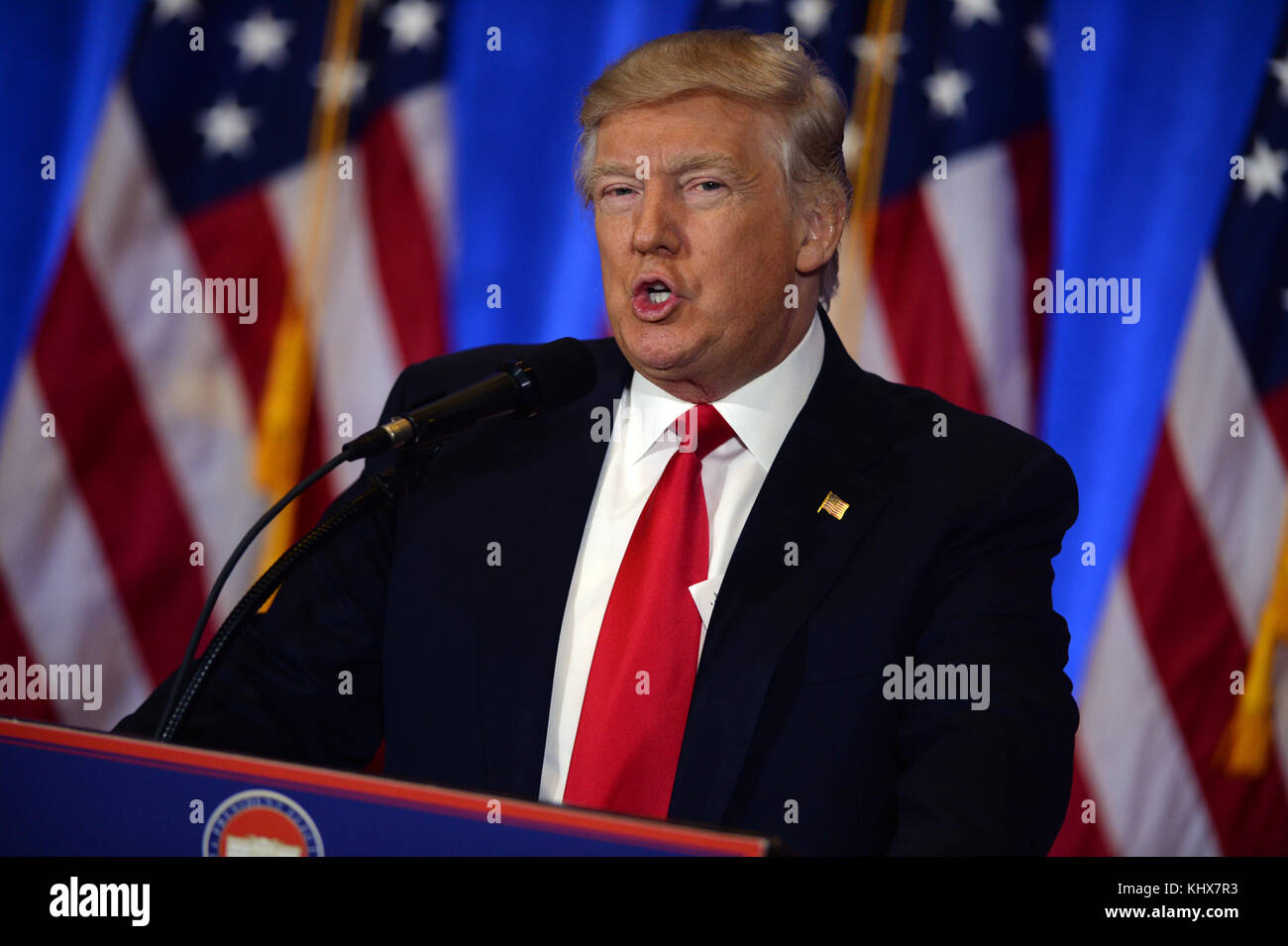 Trump first press conference january 11 hi-res stock photography and ...