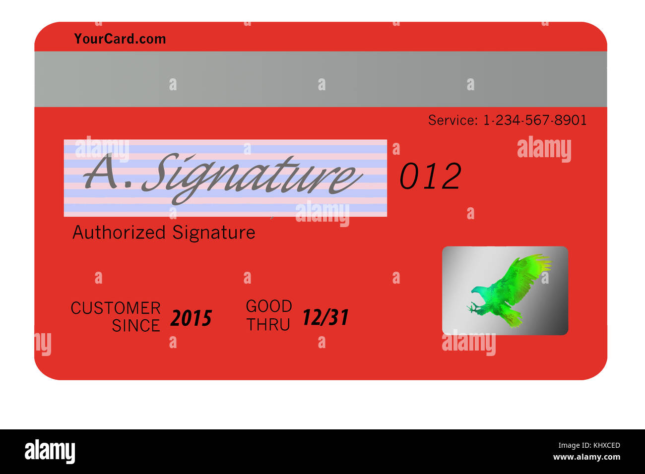 Here are the front and back of a credit card showing security features Stock Photo Alamy