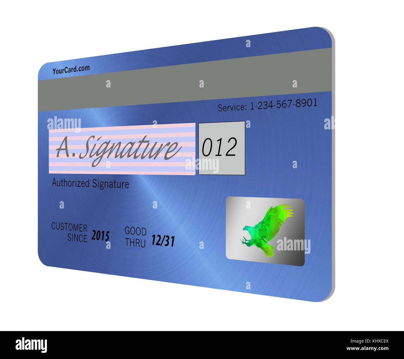Here are the front and back of a credit card showing security features Stock Photo Alamy