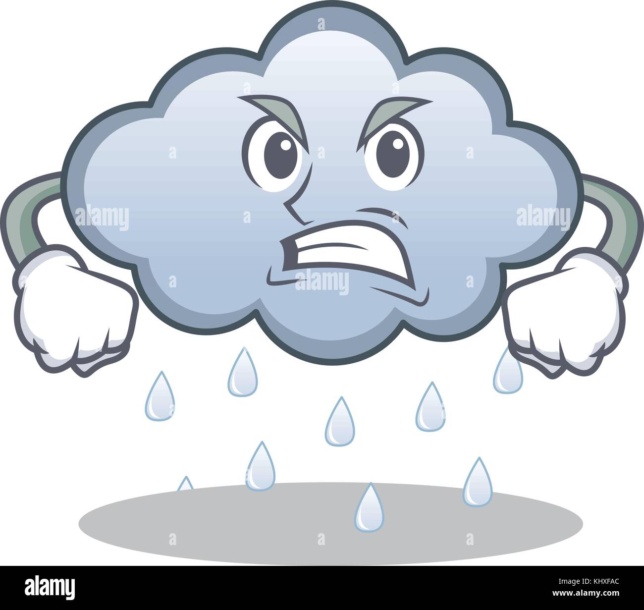 Angry rain cloud character cartoon Stock Vector Image & Art - Alamy